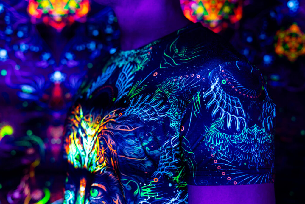 Rave Outfits FOA, Psychedelic UV Festival Clothing