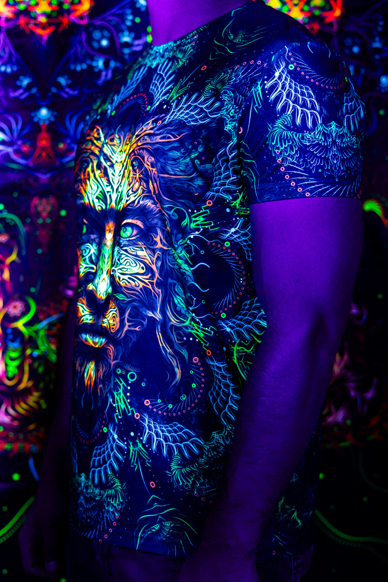 Rave Outfits FOA, Psychedelic UV Festival Clothing - Image 3