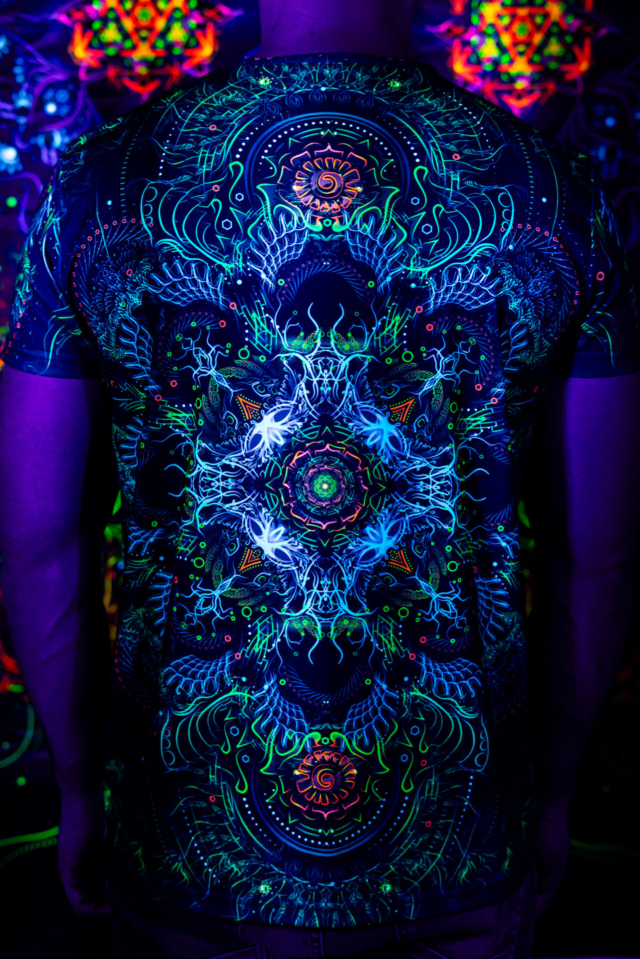 Rave Outfits FOA, Psychedelic UV Festival Clothing - Image 6